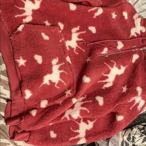 Pink and white Sherpa